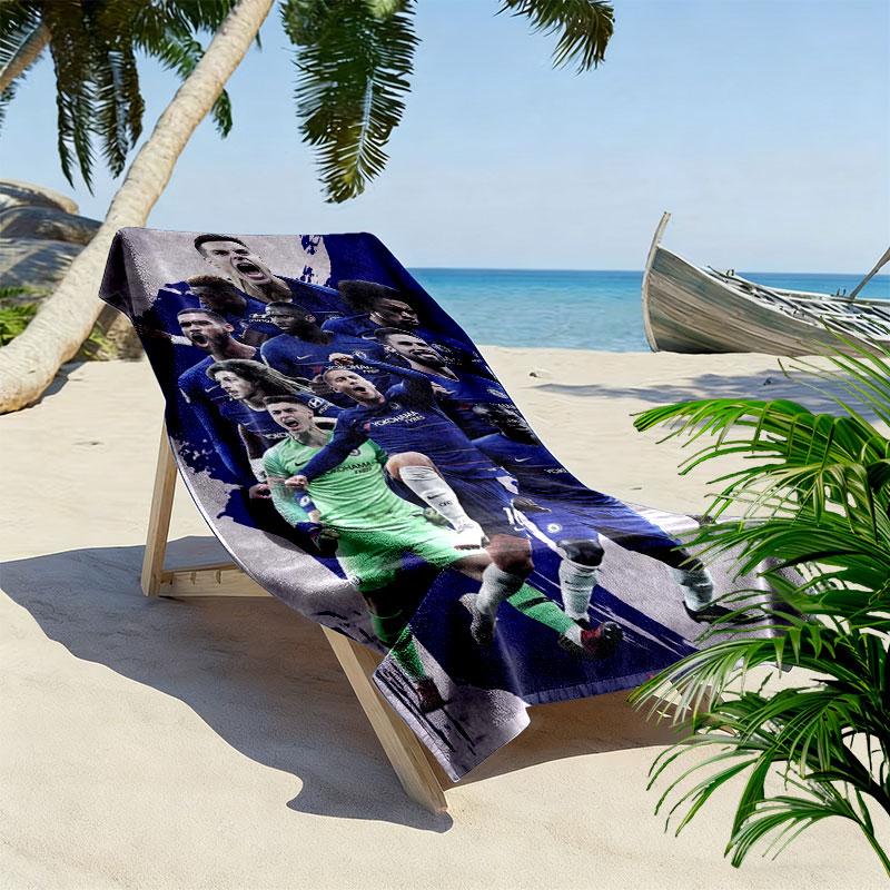 Chelsea FC poster Print Beach Towel, Large Soft Quick Dry Towel for Beach Camping Swimming