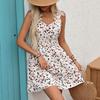 Women Casual Summer Floral Lacework Sleeveless A Line Dress