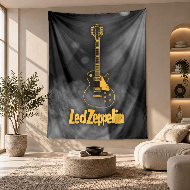 Decorative Tapestry,Led Zeppelin Printed Wall Art, Lightweight Wall Hanging For Bedroom Background