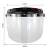 Visiera Durevole Antivento a 3 Bottoni per Caschi da Moto Ribaltabile Su Giù Aperto Antiabbagliante Accessori per Casco