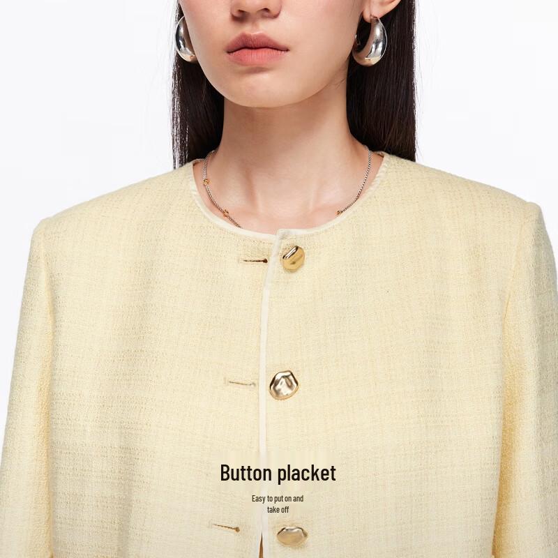 VEROMODA Women's 2025 Autumn Padded Shoulder Short Jacket