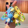 Super Mario Bros Keychain Anime Figure Toad Yoshi Car Decoration Backpack Pendant Accessories Kids