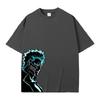 Grimmjow Jaegerjaques Grafik T-Shirt BLEACH Anime Harajuku Vintage Lässiges T-Shirt Herren Damen Übergroß Baumwolle Kurzarm T-Shirts