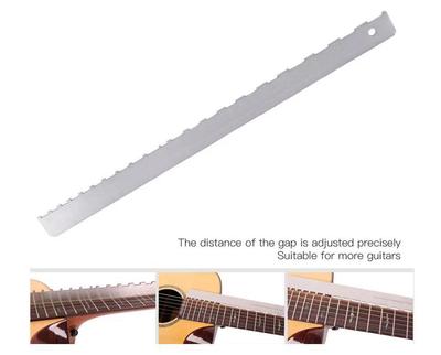 Bassgitarre Griffbrett Messlineal - Edelstahl Kerbendesign für Akustik- und E-Gitarrenhälse