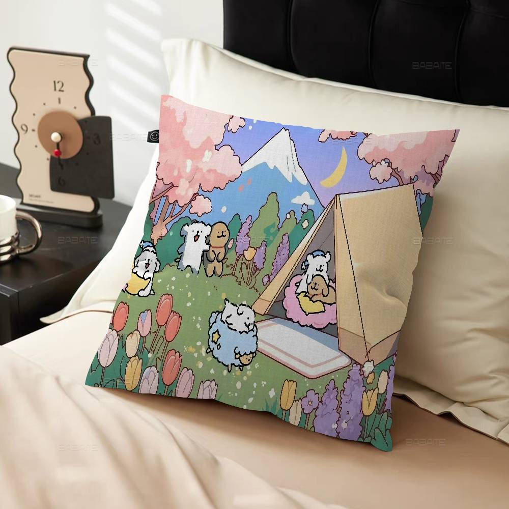 Cute Cartoon Puppy M-maltese Game Pillowcase Toon Gift Cushion Cover Bedroom Home Sofa Chair Seat Decor Pillow Case