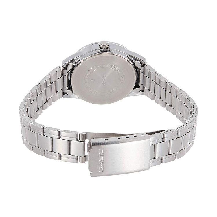 Casio Standard Series Classic Pointer Fashion Retro Minimalist Waterproof Quartz Movement Stainless Steel Strap Women watches White LTP-V005D-7B