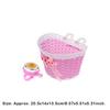 Children Bicycles Front Basket Portable Removable Replacement Cycling Cycle Holder Parts Accessories with Bell