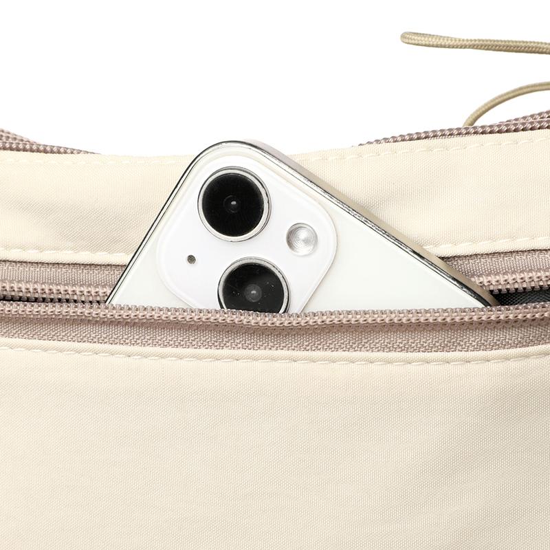 Women's Large Capacity Nylon Crossbody Bag  3 Main Pockets Spacious Shoulder Purse for Shopping & Daily Use