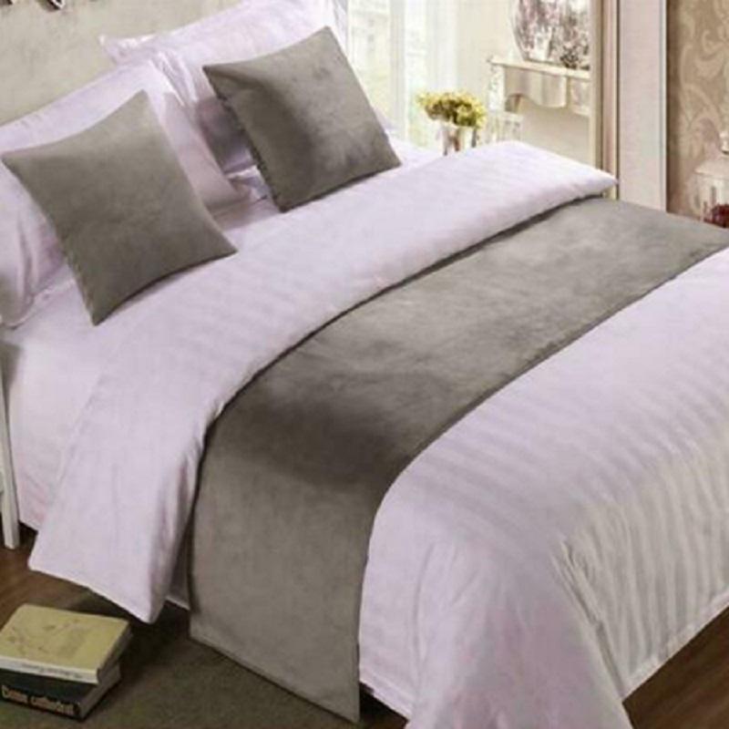 European Style Luxury Velvet Bed Runner Throw Home Hotel Decoration Bed Flag Wedding Bedroom Bed Tail Towel Pillowcase