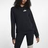 Nike Sportswear Contrast Logo Print Hoodie Pullover Long Sleeve Sweatshirt Women Tops Black CU9262-010