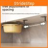 Carbon Steel Wall Mount Sink Storage Rack With No Drilling For Bathroom And Kitchen