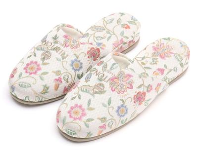 Minton Basic Jacquard Haddon Hall Hängtofflor (Elfenben)