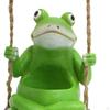 Swinging Frog Plant Pot Resin Flower Statue Cartoon Container for