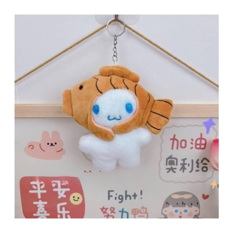 Cute Plush Keychain Bag Charm With Taiyaki Design