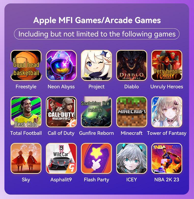 D8 Telescopic Bluetooth Gaming Handle with RGB Glow & Vibration