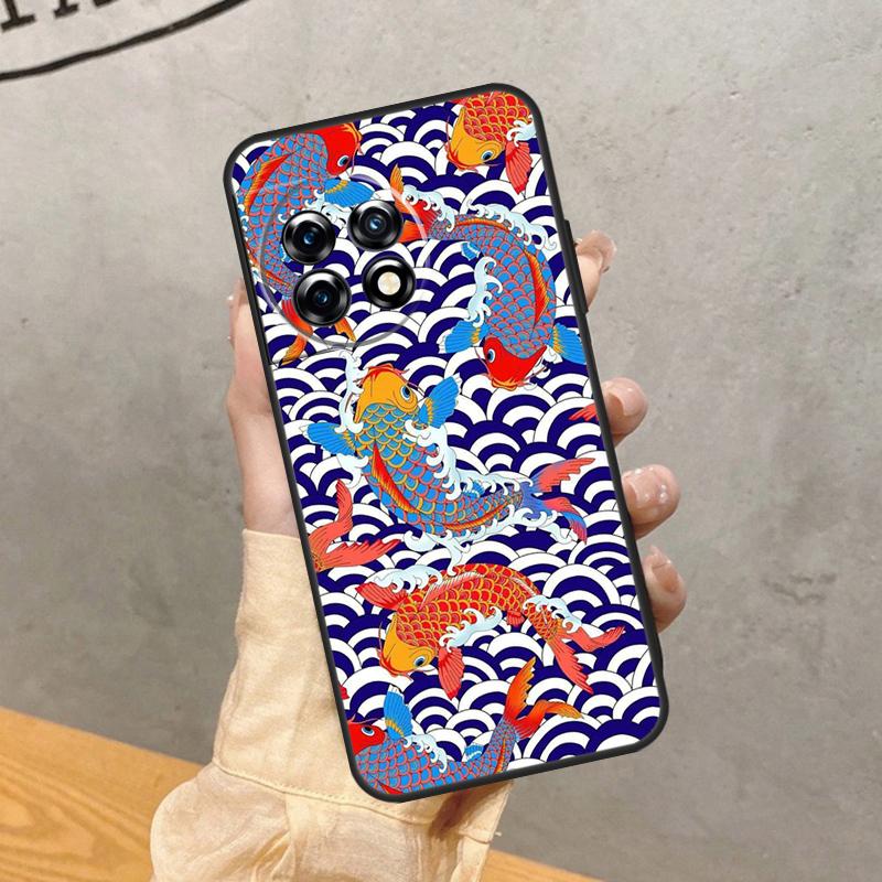 

Tattoo Japanese Koi Dragon Wave Case For OnePlus 8 9 10 Pro 15 13 12 11 13T 13R 12R 10T 8T Nord CE 5 2 3 4 Lite N20 N30 Cover OnePlus Nord N20