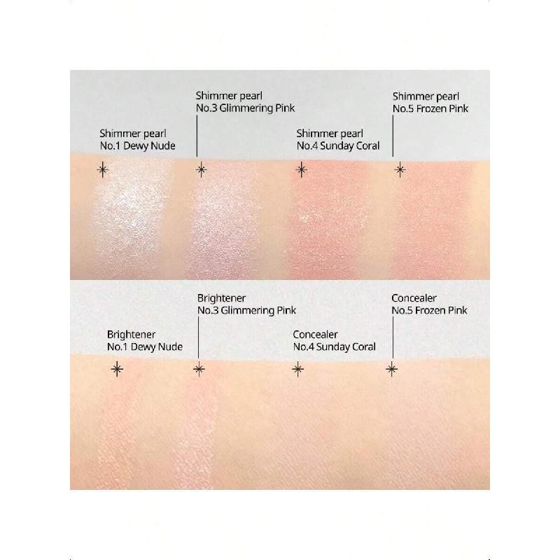 Peripera Stick Ombre à Paupières Duo Sugar Twinkle 4ml Formule Irisée Mate Double Embout, Effet Flouté Transparent, Texture Crémeuse Estompable, Longue Tenue,