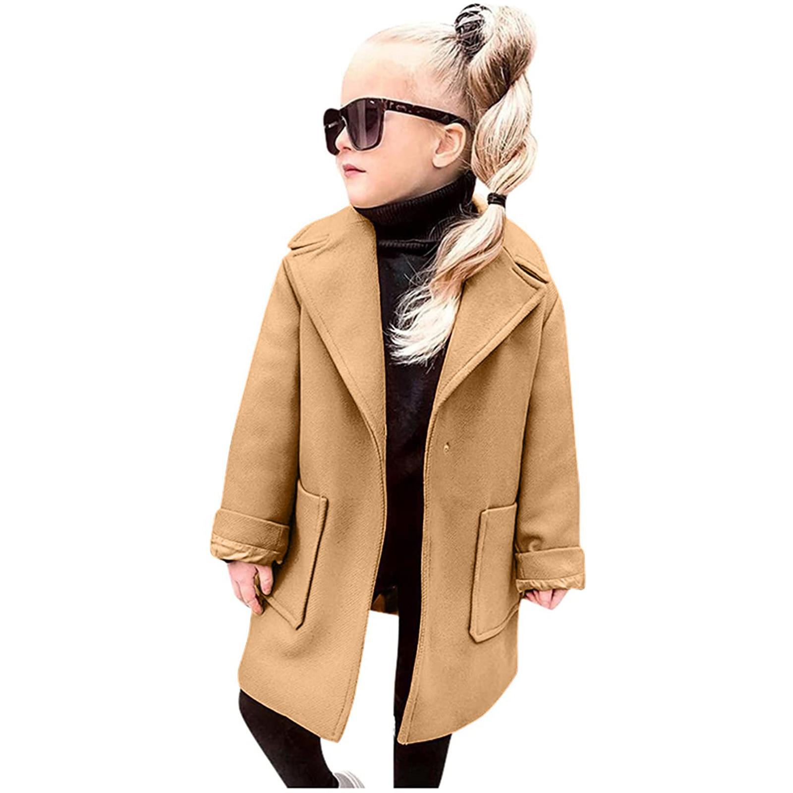 

Детское спортивное пальто для малышей, зимнее ветрозащитное утепленное пальто, куртка, теплая флисовая верхняя одежда, Тренч, ветровка, топ для мальчиков и девочек 90 хаки