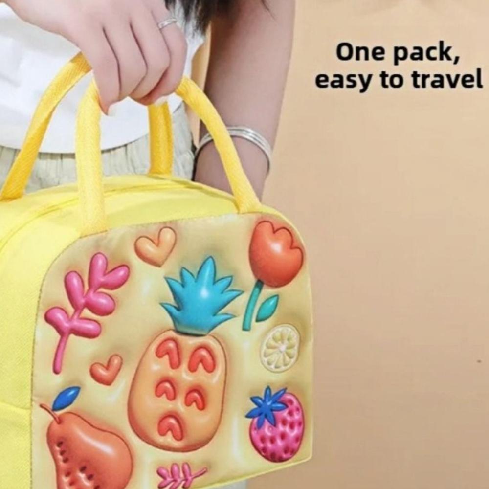 New 3D Children's Lunch Box Bag Cartoon Thickened Thermal Insulation Bag Aluminum Foil Cool Storage Fresh Storage Bag For Kids