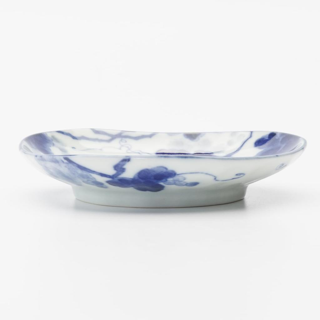 Mino Ware Dinnerware Set of Including a Small a Small and a Soy Sauce Approximately 12cm In Microwave and Dishwasher Made In Product 564600 "Indigo