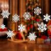 Enfeites de floco de neve de plástico branco Zhongran para decoração de árvores de Natal e janelas.