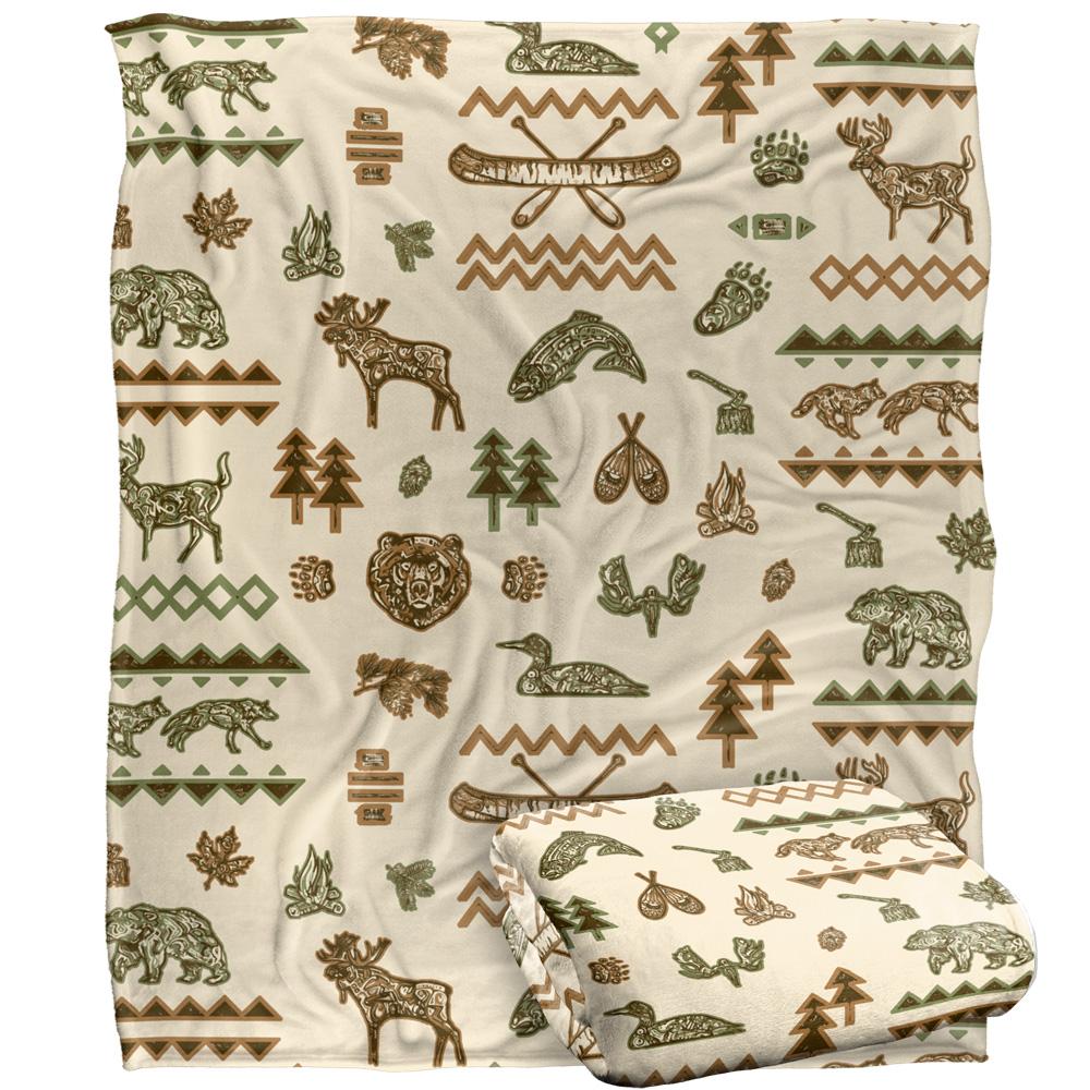 JQ Licensing Silky Log Cabin Supersoft Blanket