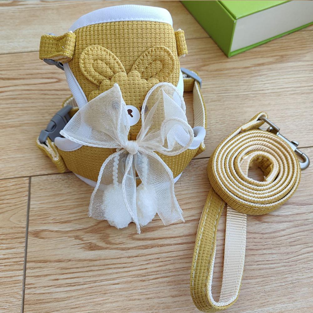 

Soft Dog Harness Vest Safety Pet Chest Strap Puppy Dog Cat Harness Leash Outdoor жёлтый