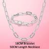 Jewelry Set 925 Sterling Silver Me Bracelet Necklace Chain Jewelry Set for Women Jewelry Fashion Earrings Jewelry Making Gift