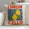 Beverage Theme Limoncello Cocktail Cushion Cover Soft  EasyWash Pillow Case  Versatile for Couch Bed Travel and Office