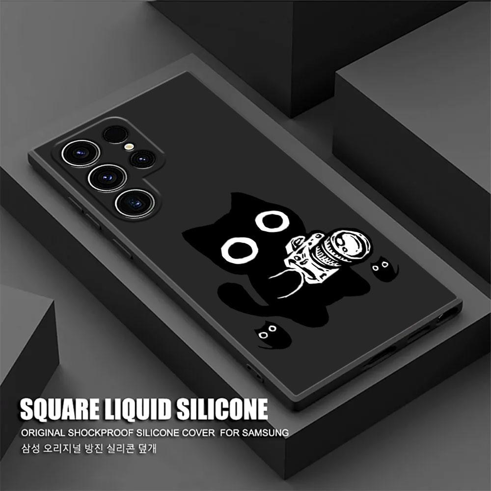 

Glasses Black White Cat Cartoon Phone Case For Samsung Galaxy S26 Ultra Cases S25 FE S24 S23 S21 Ultra S20 FE S22 S26 Plus Cover Galaxy S20 5G