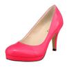 Women Pumps New 9cm Patent Leather High Heels Fashion Round Toe Office Lady Platform Heel Black Work Red Wedding Shoes