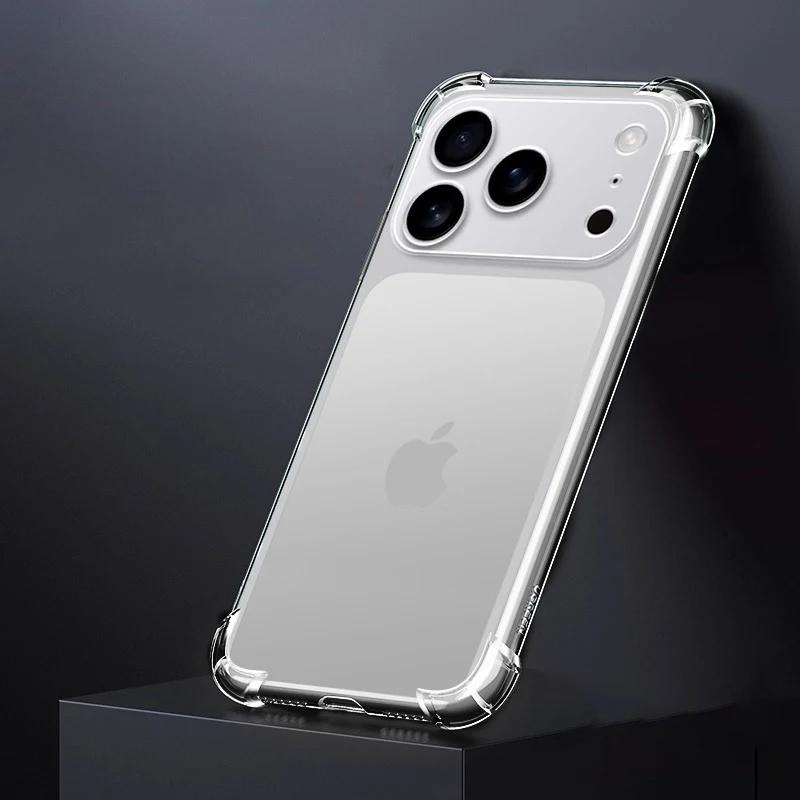 Airbag Anti Knock Phone Case for IPhone17 IPhone 17 Pro Max Air 5G Soft Clear Transparent Silicone Air Bag Corners Bumper Cover iPhone Air