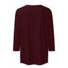 3/4 Sleeve Tops For Women T-Shirt Casual Christmas Print Tops T Shirt Round Neck Pullover Blouse