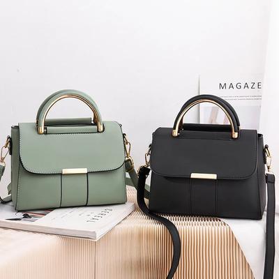 Simple Handbag for Women PU Leather Shoulder Bag Fashion Small Handle Bag Designer Crossbody Bag Daily Lady Shopping Hand Pouch