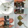 Custom Necklace Personalized Trendy Gold Stainless Steel Lasering & Engraved Geometric Pendant Necklace Women Valentine's Mother