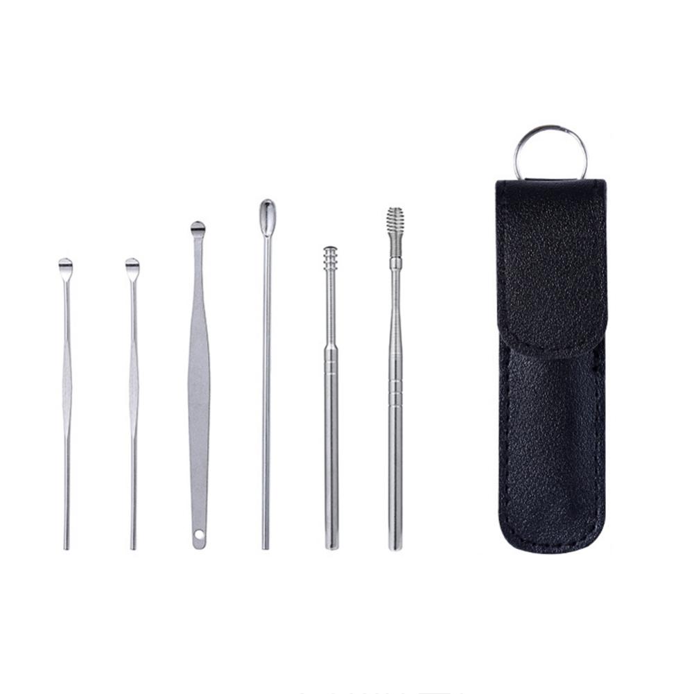 Buy 6Pcs/set Ear Wax Pickers Stainless Steel Earpick Wax Remover ...