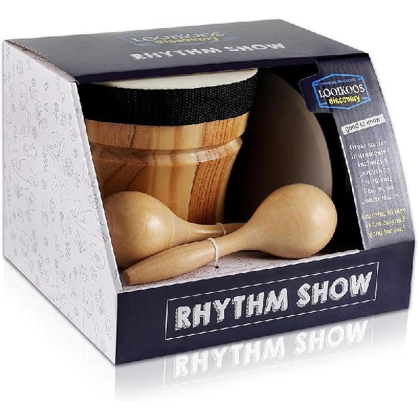 LOOIKOOS Toddler Musical Instruments Montessori Natural Wooden Percussion Instruments for Kids Preschool Educational Musical Toys Set for Boys and Kids Musical Instruments