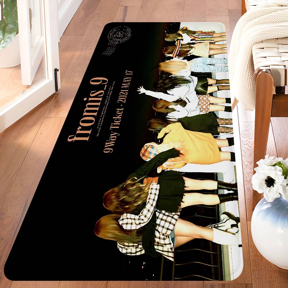 

Fromis_9 Kpop Girl Group Floor Mat INS Style Soft Bedroom Floor House Laundry Room Mat Anti-skid Household Carpets 40x60cm