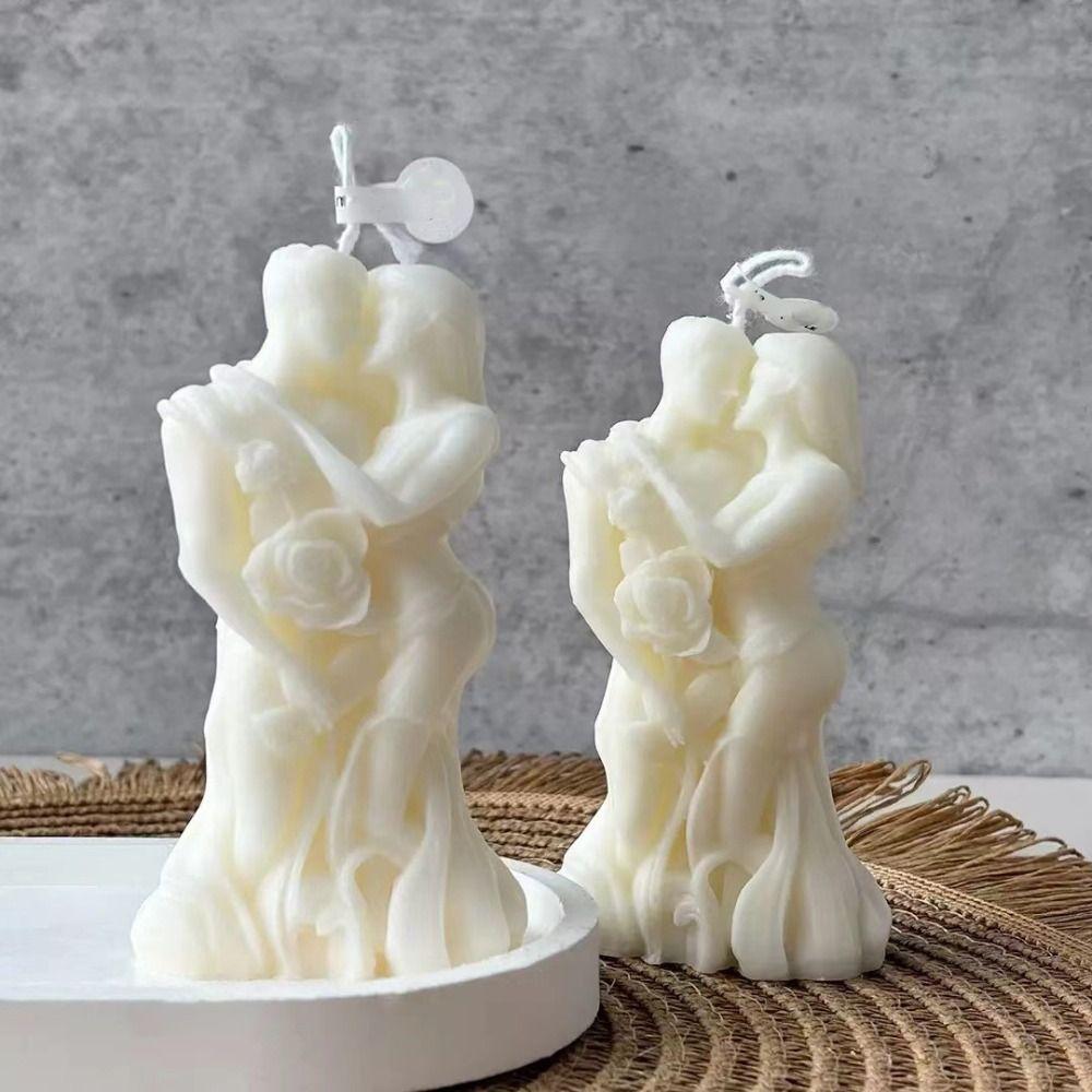 Resin Mold Silicone Valentine's Day Candle Mold Reusable DIY Plaster Mold Easy To Demold Non-slip Ornaments Mold Wedding