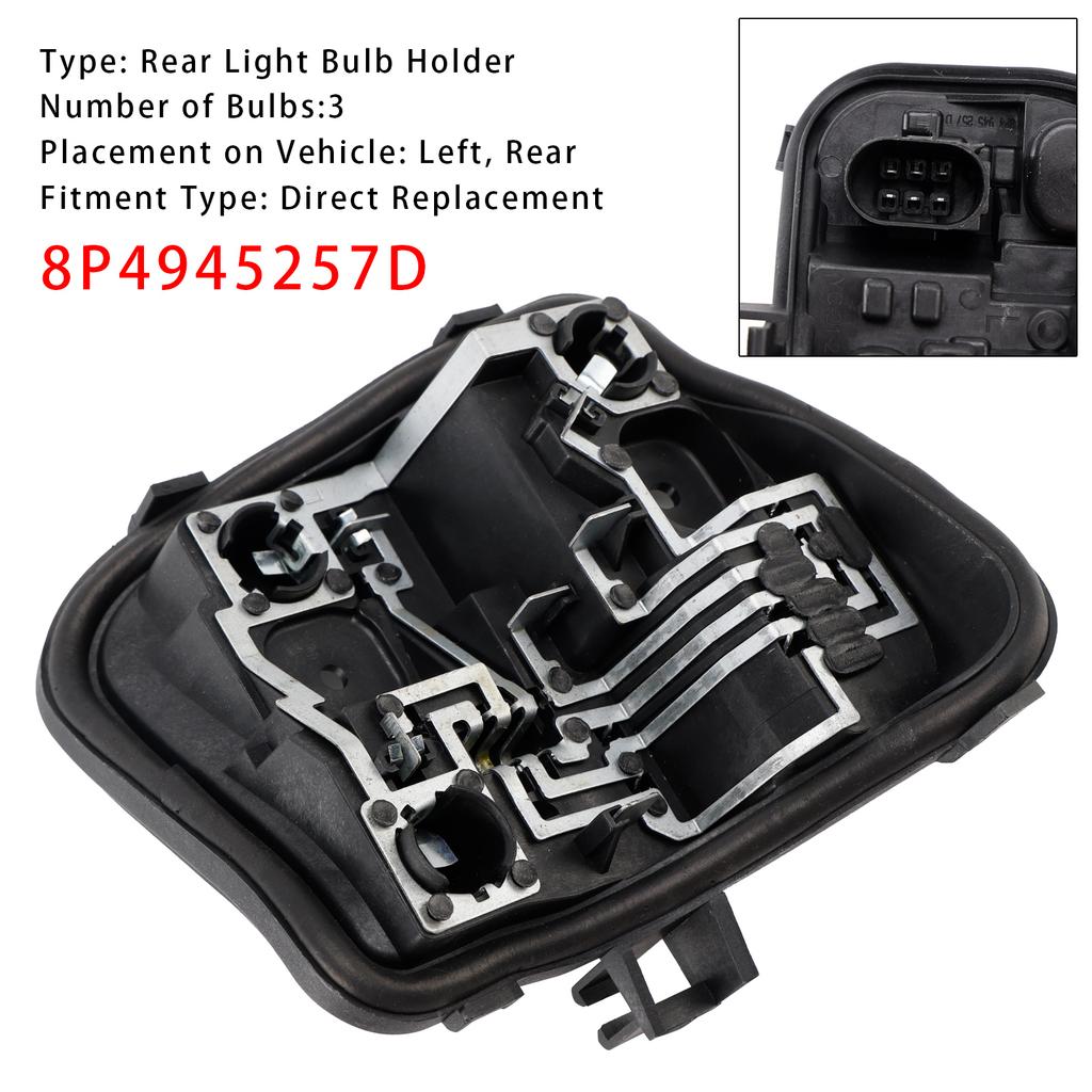 Lampenfassung für linke Rückleuchte 8P4945257D für Audi A3 5-Türer Sportback 2009-2013