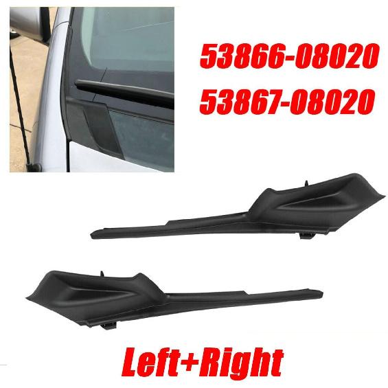 2Pcs Front Windshield Wiper Side Cowl Cover Trim 53866-08020 53867-08020 Compatible with Toyota Sienna 2011 2012 2013 2014 2015 2016 2017 2018 2019