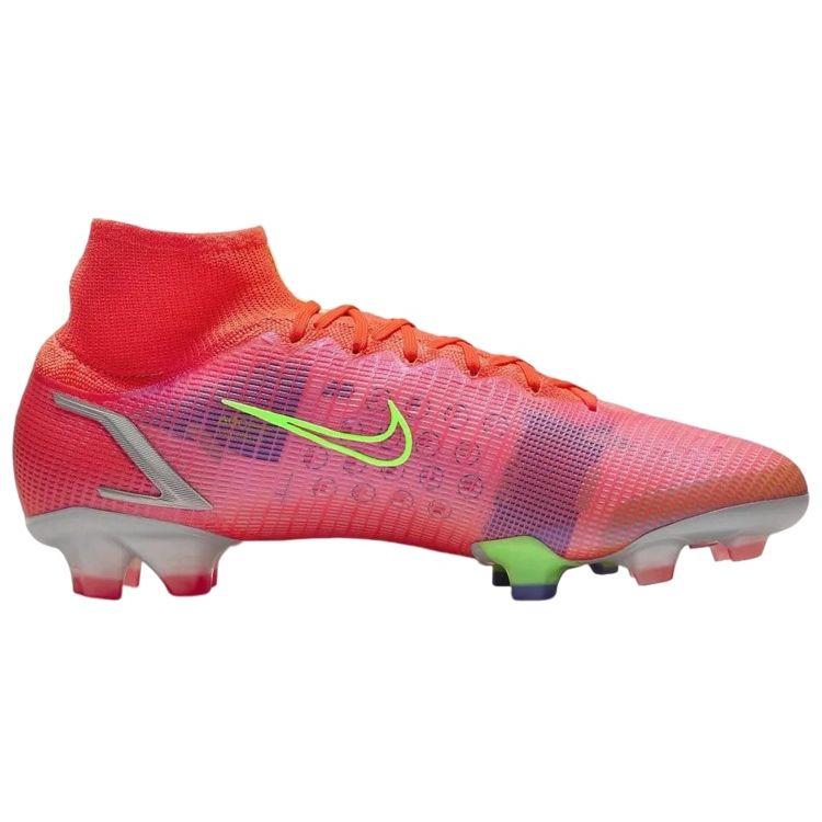 Nike Pantofi sport unisex Mercurial Superfly 8 Elite FG Bright Crimson Indigo Burst Portocaliu Alb Metallic-Silver CV0958-600