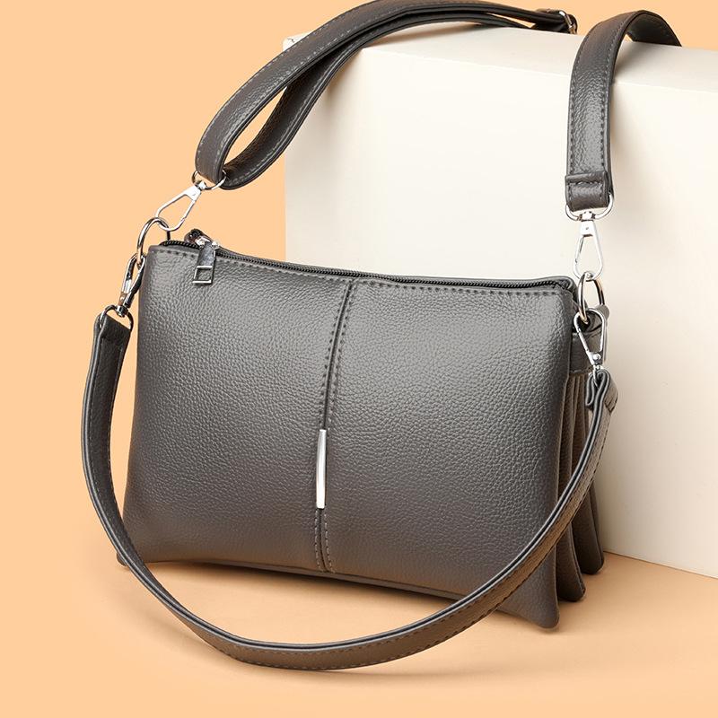 Geantă de umăr pătrată mică pentru femei, geantă crossbody din piele moale, geantă pentru mamă