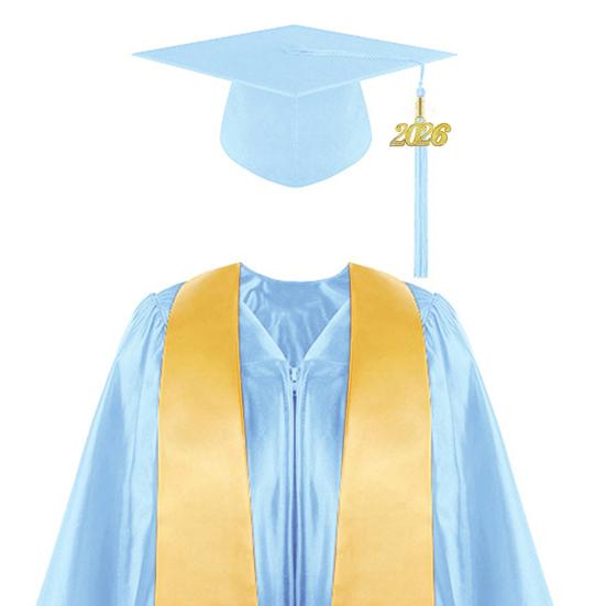 2026 Kids Graduation Gown Set 3-Piece Set Kindergarten PhD Cap And Gown for Photo Shoot Graduation Ceremony Outfit
