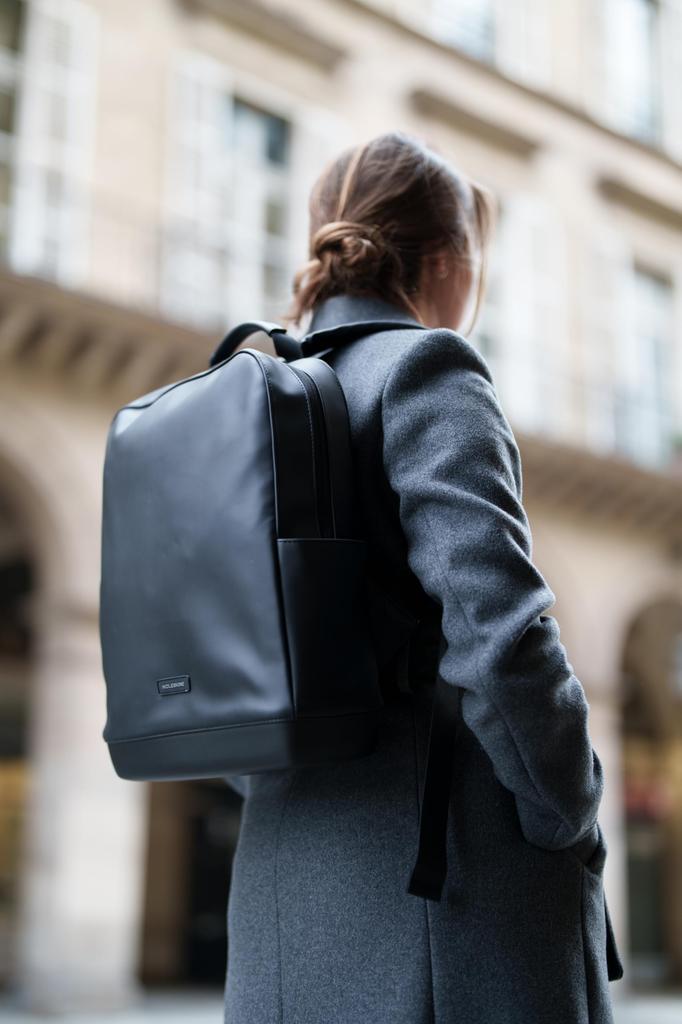 Moleskine Backpack, Fits 15-inch Laptop, Business Backpack, Backpack Collection, Soft Touch PU Leather, Black