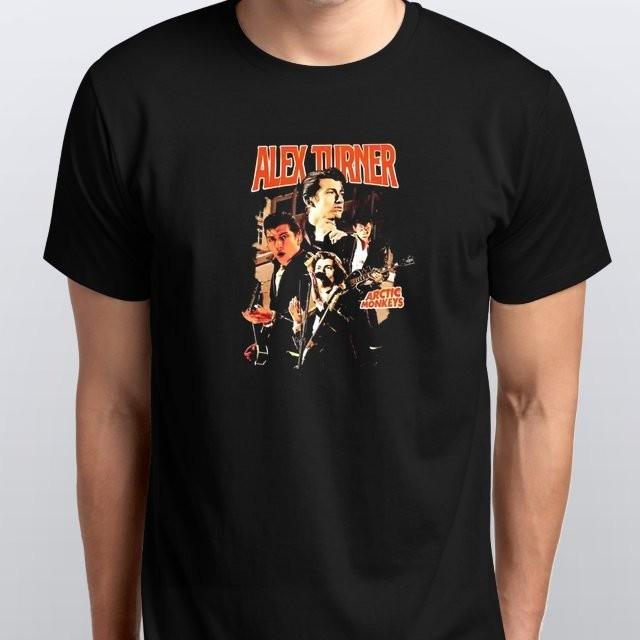 ALEX TURNER Arctic Monkeys Frontman T-SHIRT colours Black XXXL