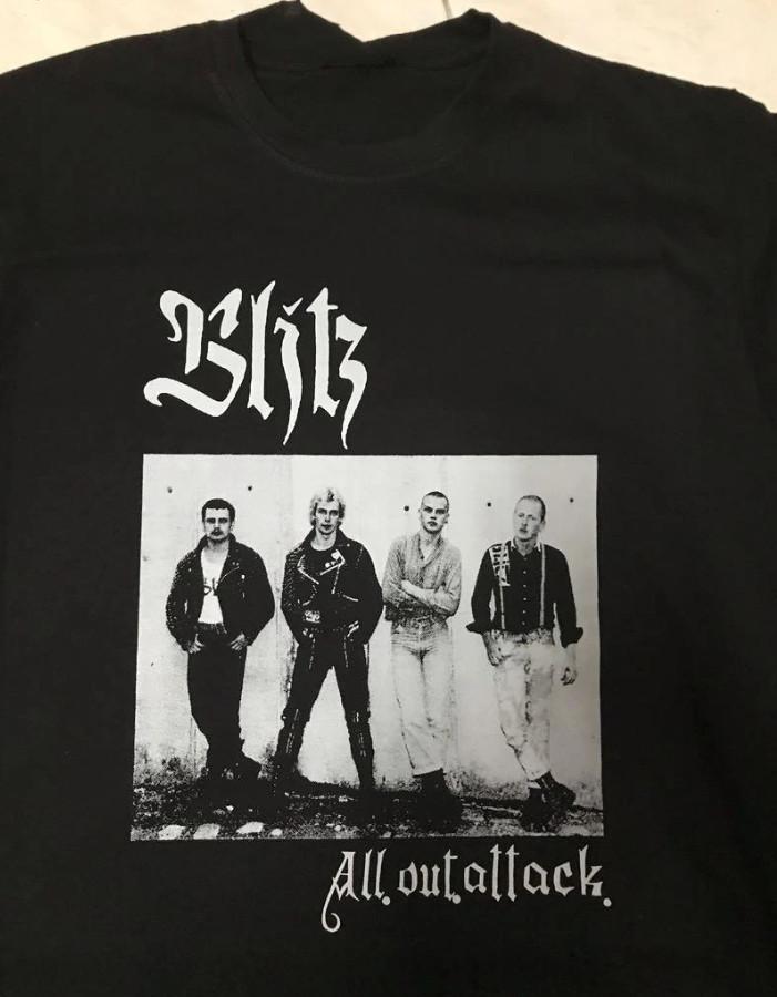 Blitz Band All Out Attack Black and White T-shirt size S-5XL XXL