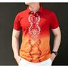S-XXL Size Men's Fashion Print Polo Shirt Men's Outdoor Street Short Sleeve Tees Top Summer Casual T-shirt Men's and Women's Polo Shirt
