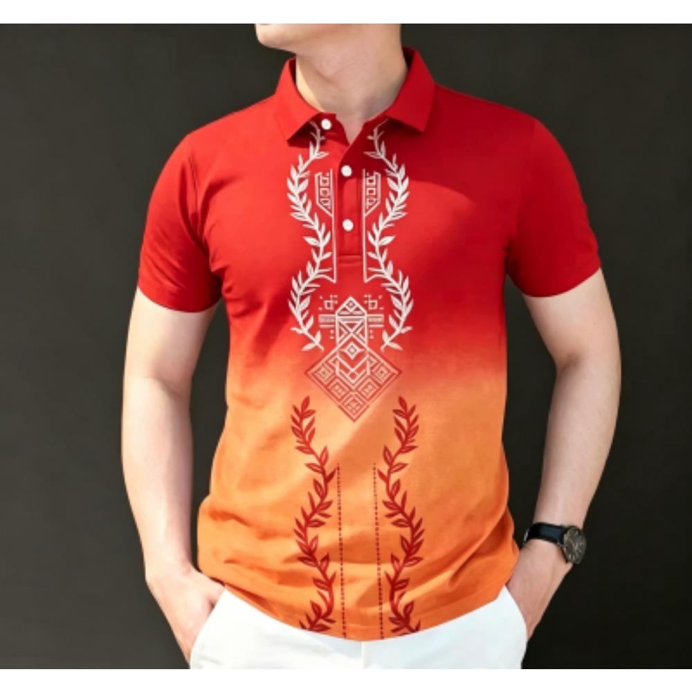 S-XXL Size Men's Fashion Print Polo Shirt Men's Outdoor Street Short Sleeve Tees Top Summer Casual T-shirt Men's and Women's Polo Shirt