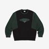 Reebok Heritage Colorblock Sweatshirt   Black Green Rets5fm42bk